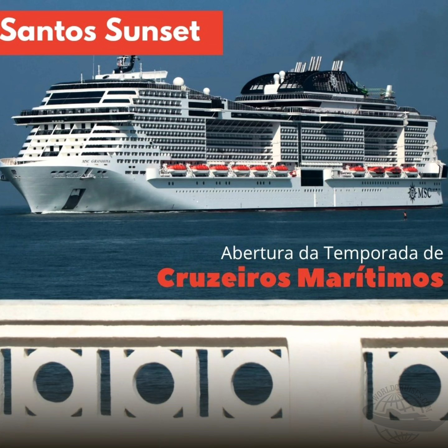 evento abertura temporada cruzeiros Santos
