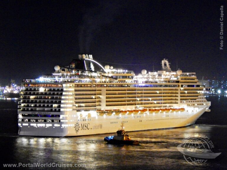 por que MSC Preziosa pernoite Santos