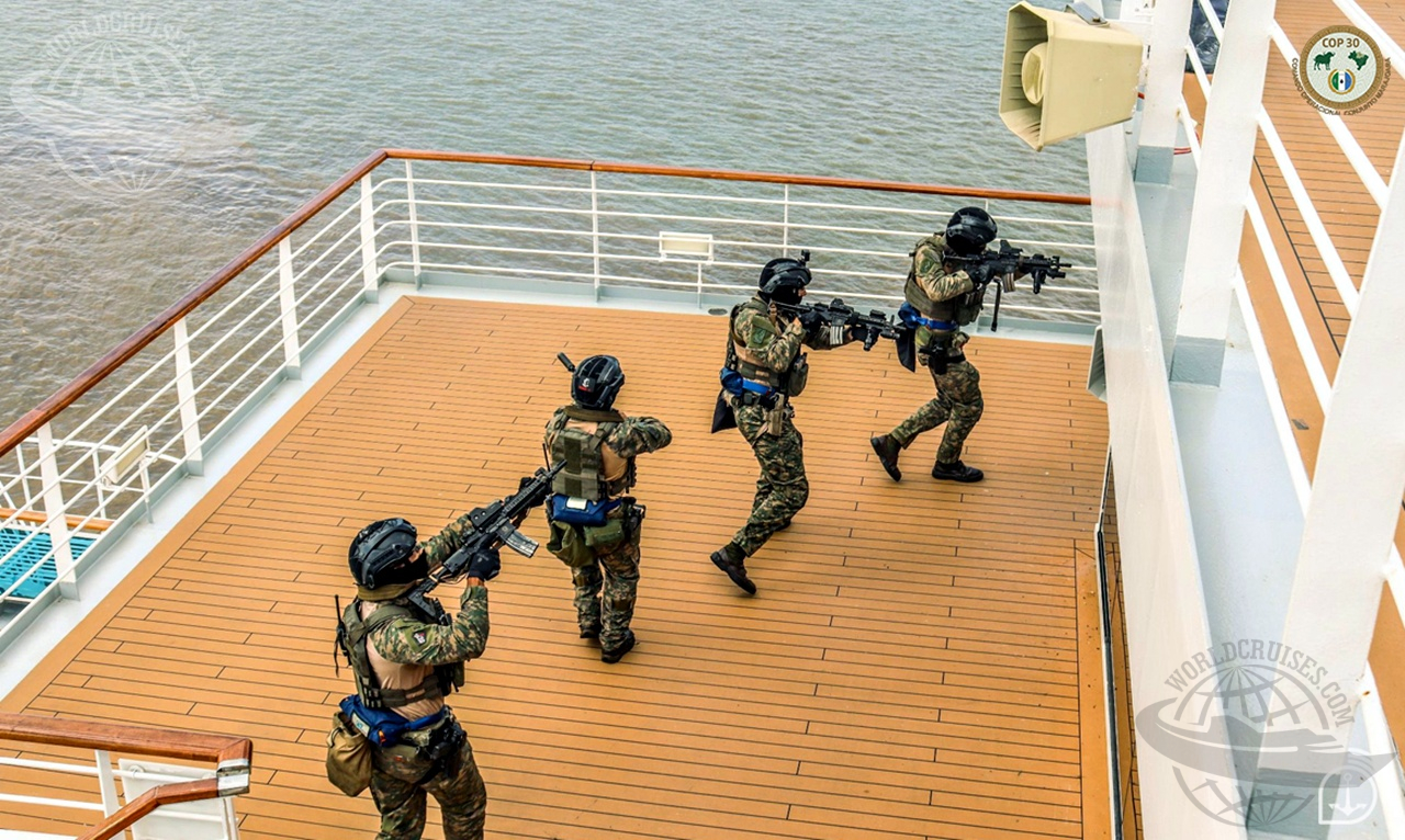Marinha simula ataque navio COP30
