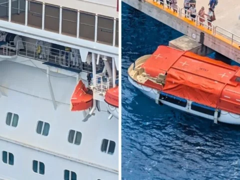 acidente bote salva-vidas navio de cruzeiro