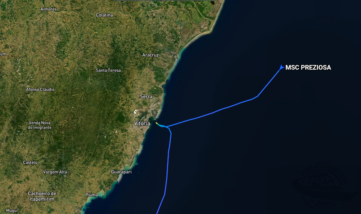MSC Preziosa parada Vitória