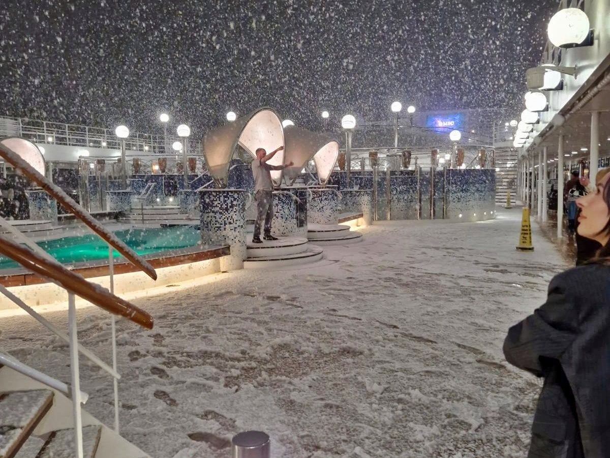 navio MSC inverno Europa