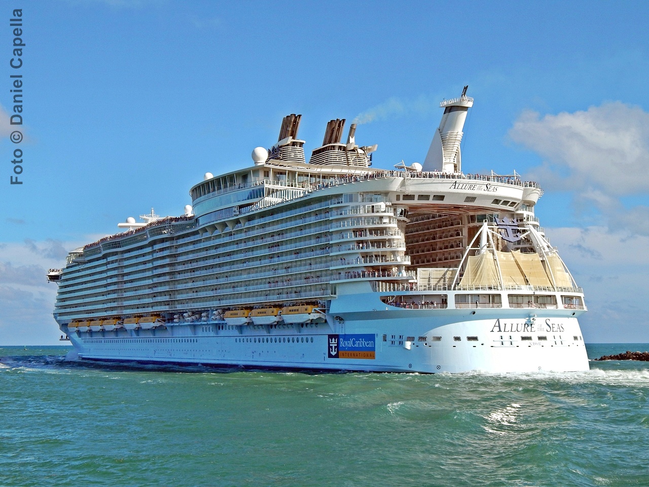 Allure of the Seas, da Royal Caribbean International, nono maior navio de cruzeiro do mundo em 2026