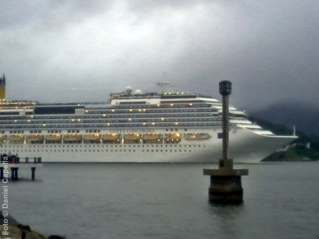 Costa Concordia em escala inaugural em Santos
