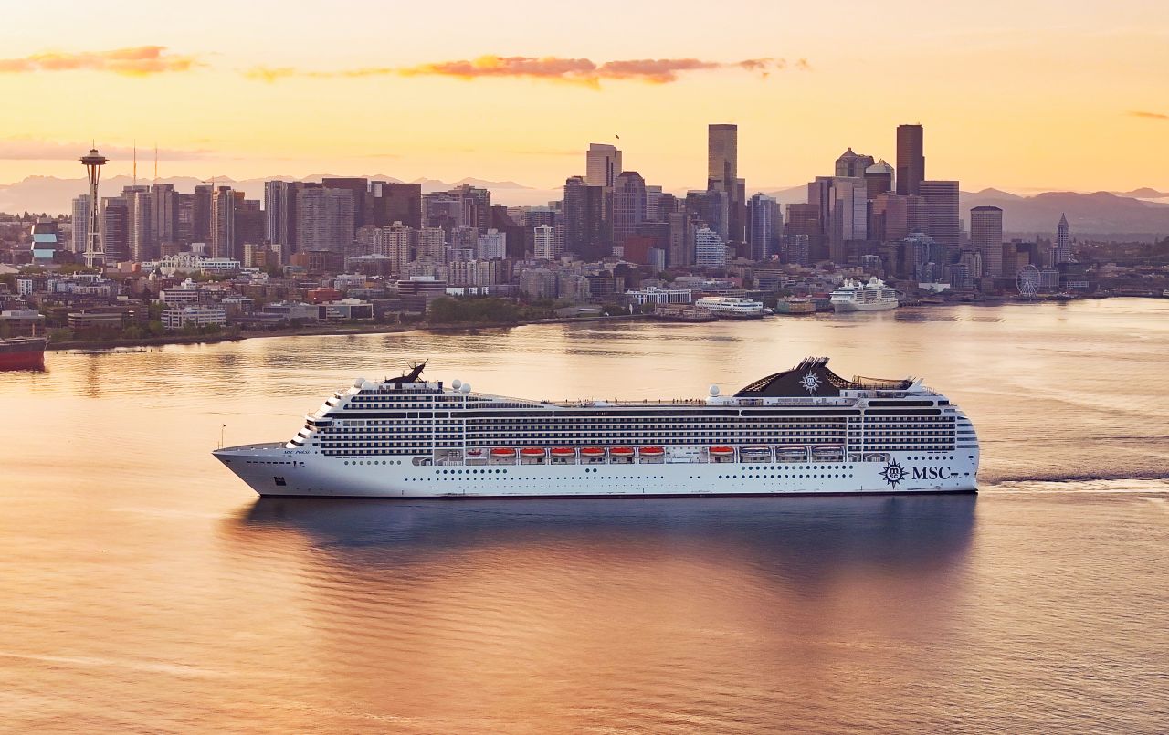 MSC Poesia chega a Seattle para primeira viagem da MSC Cruzeiros no Alaska
