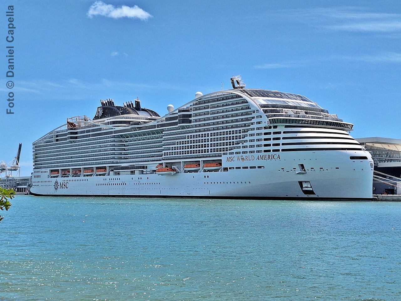 MSC World America, da MSC Cruzeiros, décimo maior navio de cruzeiro do mundo em 2026
