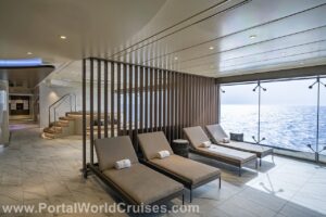 Área do spa a bordo do MSC Musica, que será revitalizada